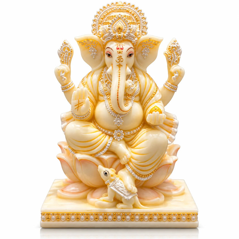 White Ganesha Idol Statue