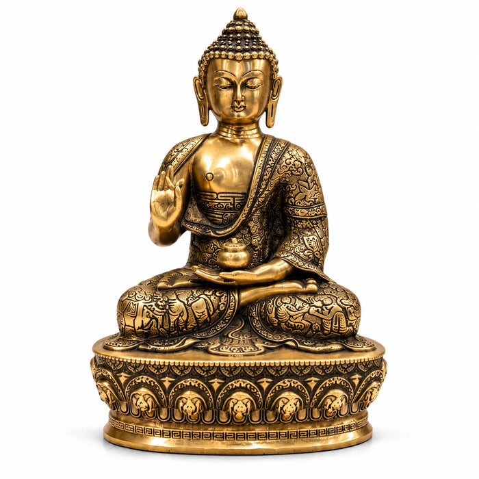 Premium Antique Golden Buddha Idol for Home Decor