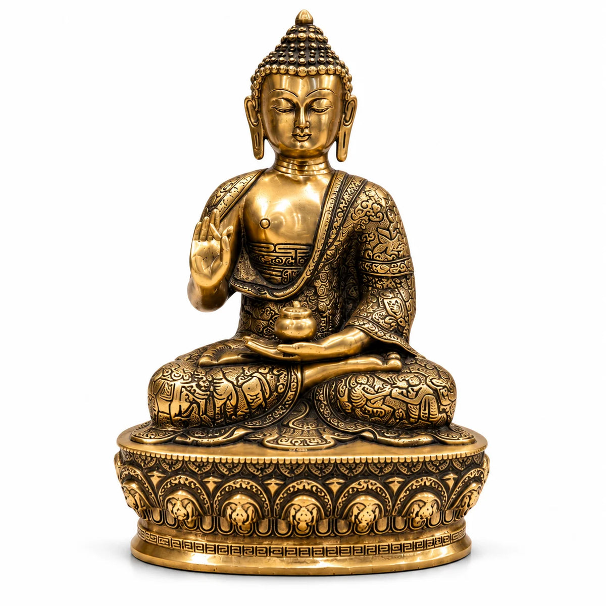 Premium Antique Golden Buddha Statue for Home Decor