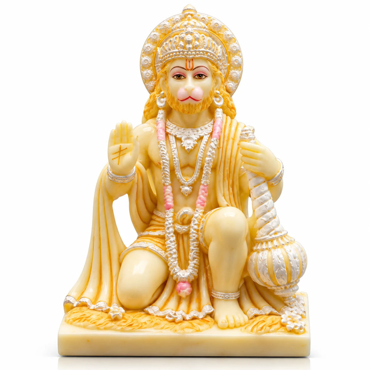 White Hanuman Idol | Lord Hanuman Ji Statue for Home & Pooja Decor