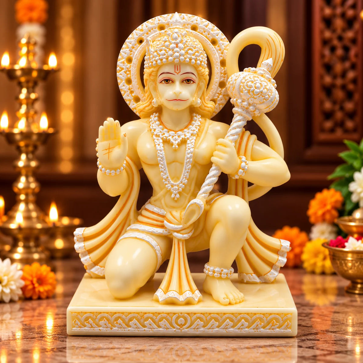 Premium Hanuman Statue with Gada | Lord Hanuman Ji Idol