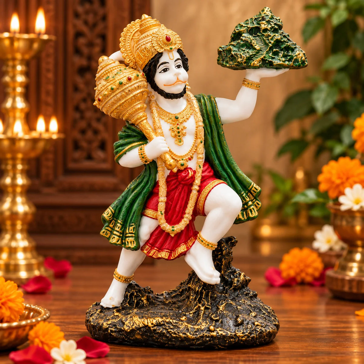 Hanuman Statue with Sanjeevani Mountain | Lord Hanuman Ji Idol