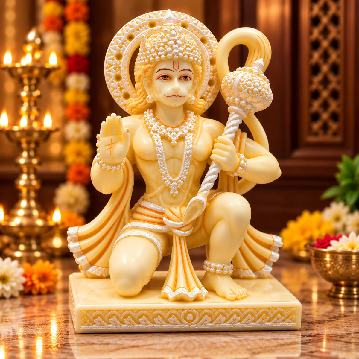 Premium Hanuman Statue with Gada | Lord Hanuman Ji Idol