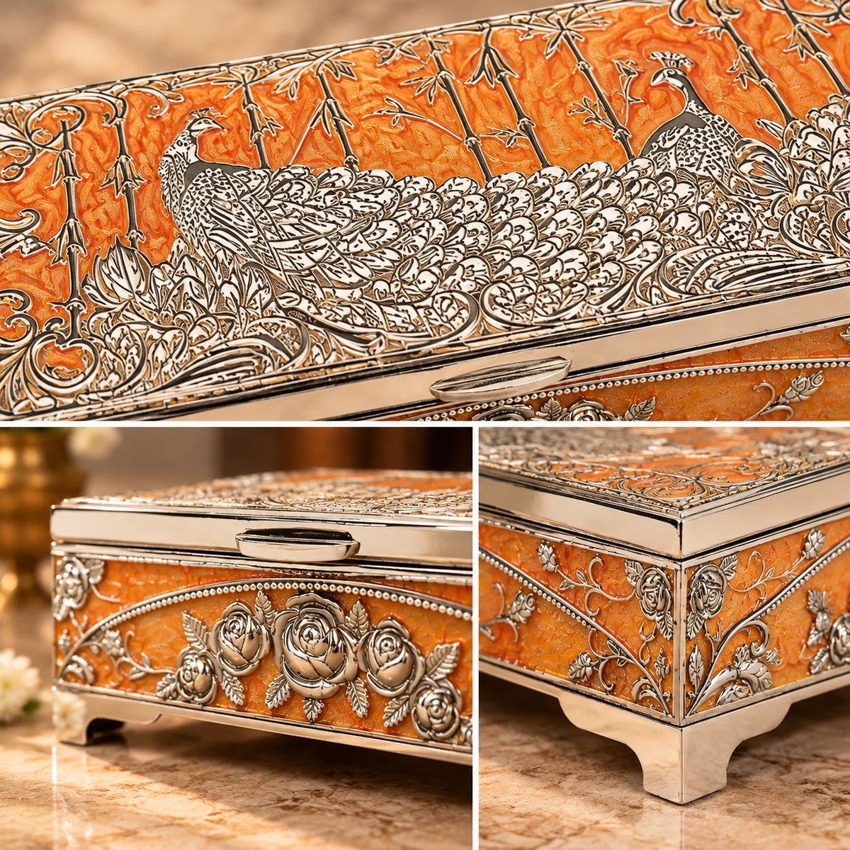 German Silver Keepsake Storage Box | Handcrafted Decorative Jewellery & Gift Box