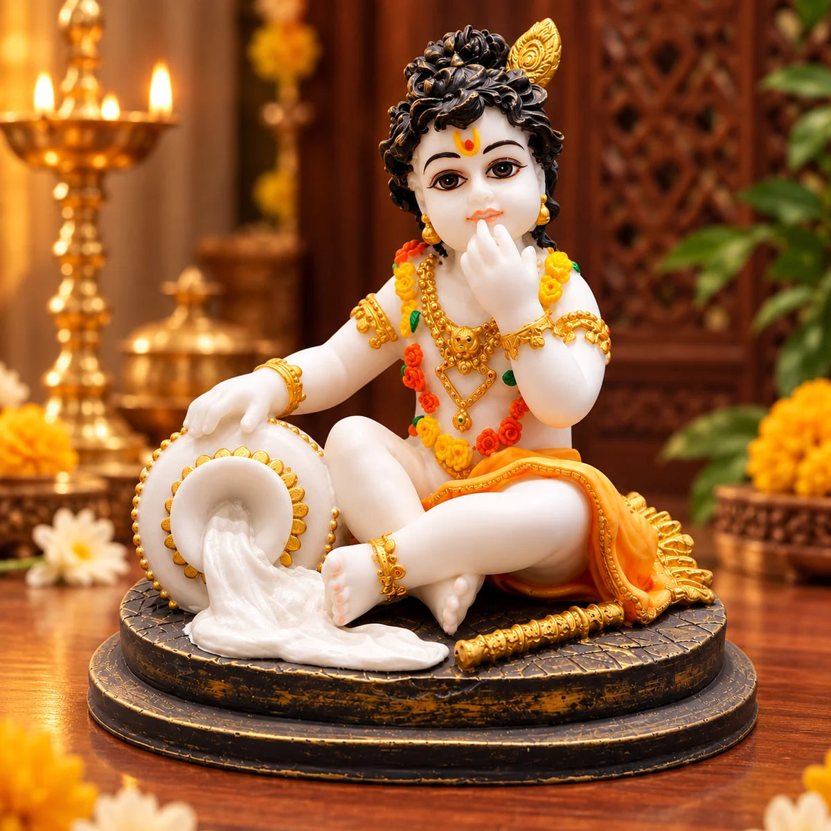 Bal Krishna Statue with Makhan | Laddu Gopal Krishna Idol