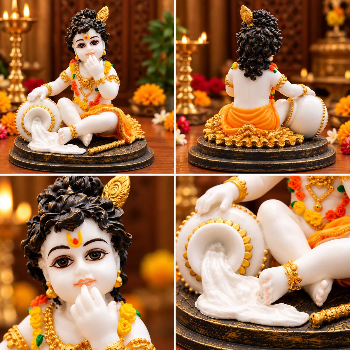 Bal Krishna Statue with Makhan | Laddu Gopal Krishna Idol