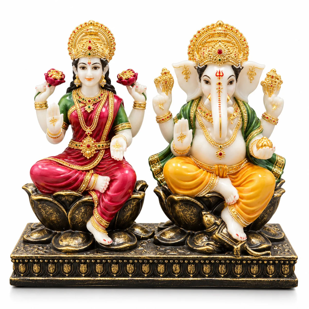 Lakshmi Ganesha Statue | Goddess Lakshmi & Lord Ganesha Idol