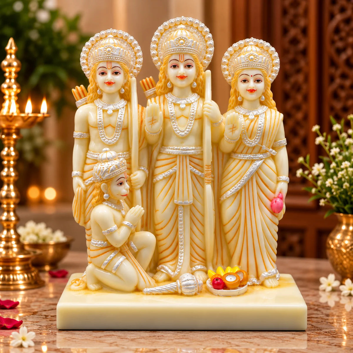 Ram Darbar Statue | Lord Ram, Sita, Lakshman & Hanuman Idol