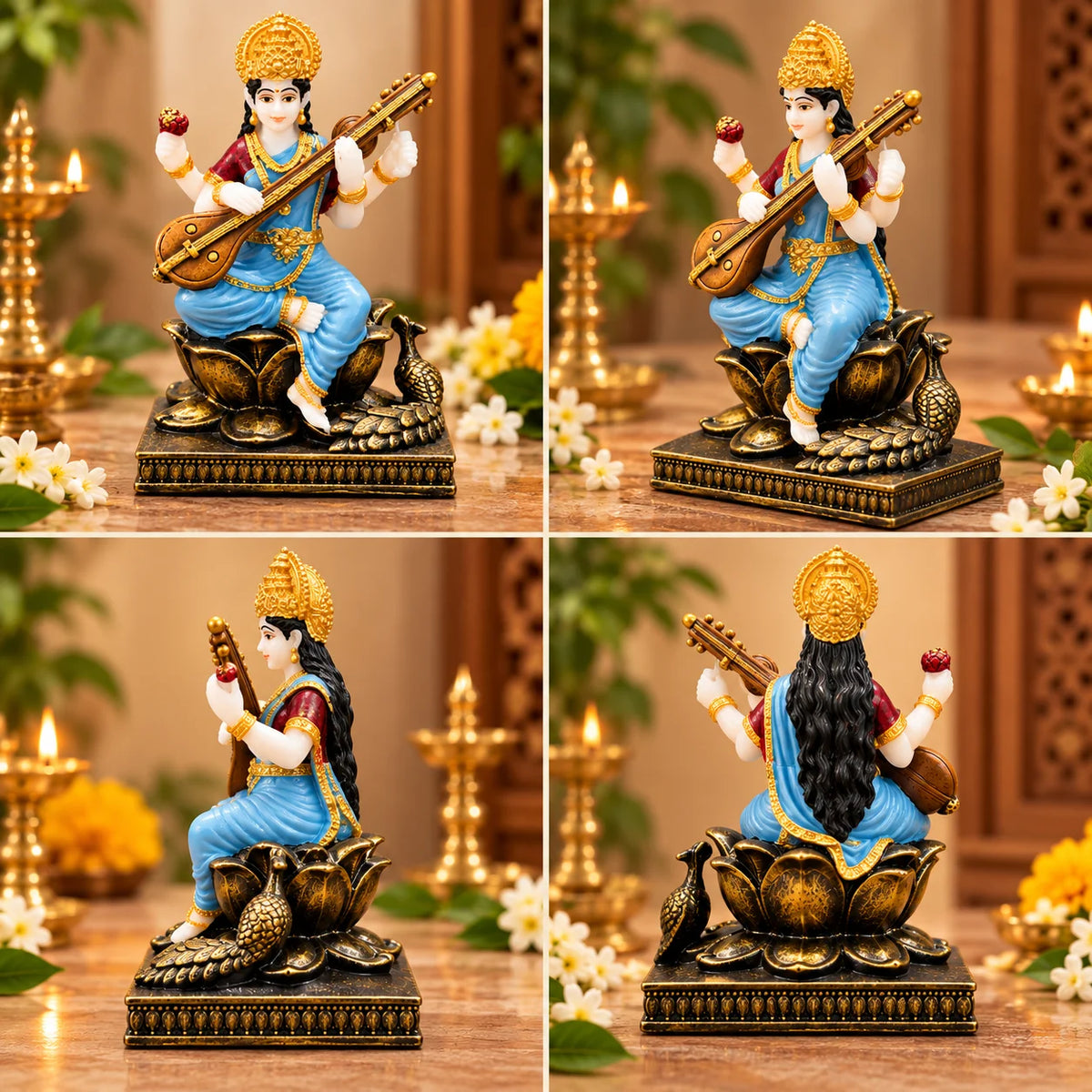 Goddess Saraswati Statue | Veena Playing Saraswati Maa Idol
