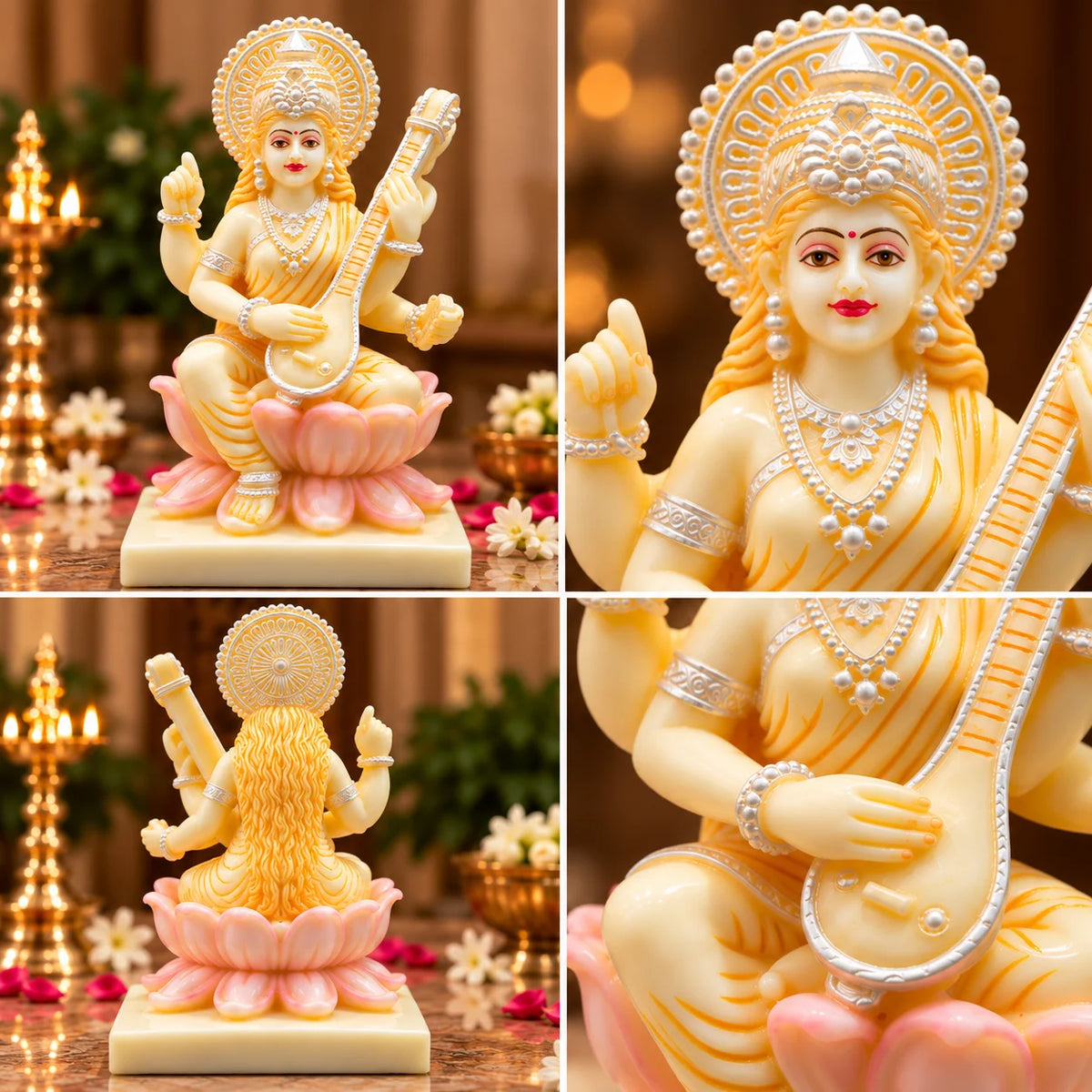 Goddess Saraswati Statue | Veena Playing Saraswati Maa Idol
