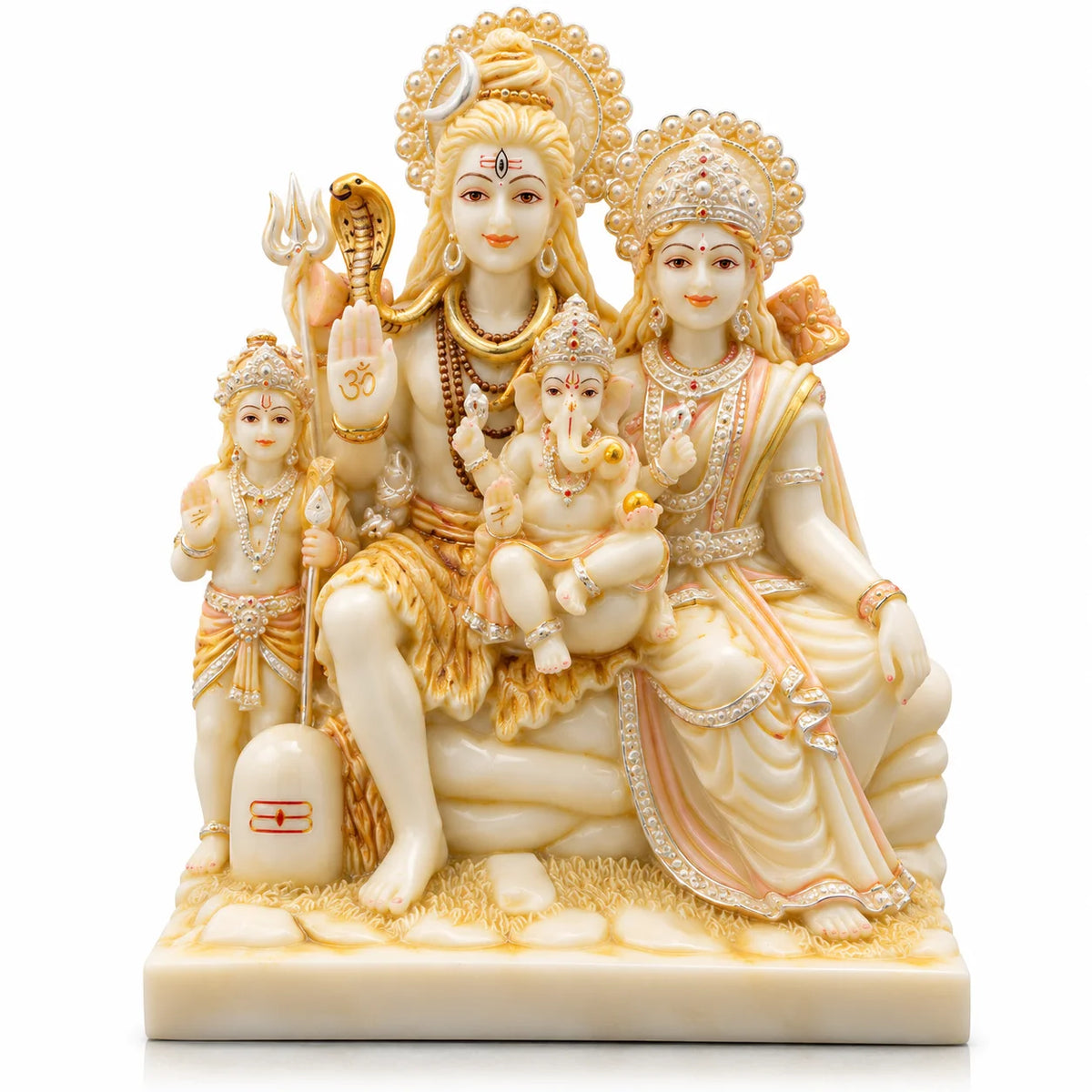 Shiv Parivar Statue | Lord Shiva Parvati Ganesh & Kartikeya Idol